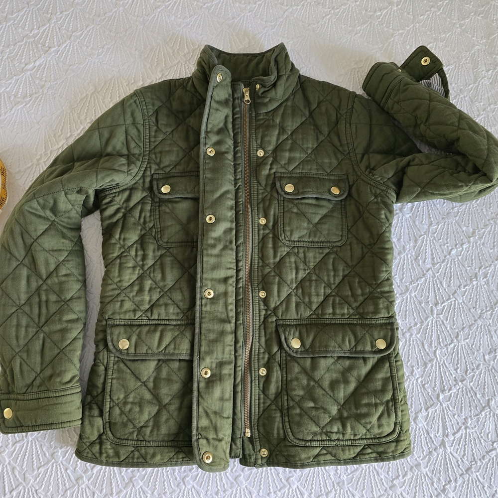 J. Crew Green Downtown Field Jacket Excellent Condition Sz XS - Picture 4 of 8